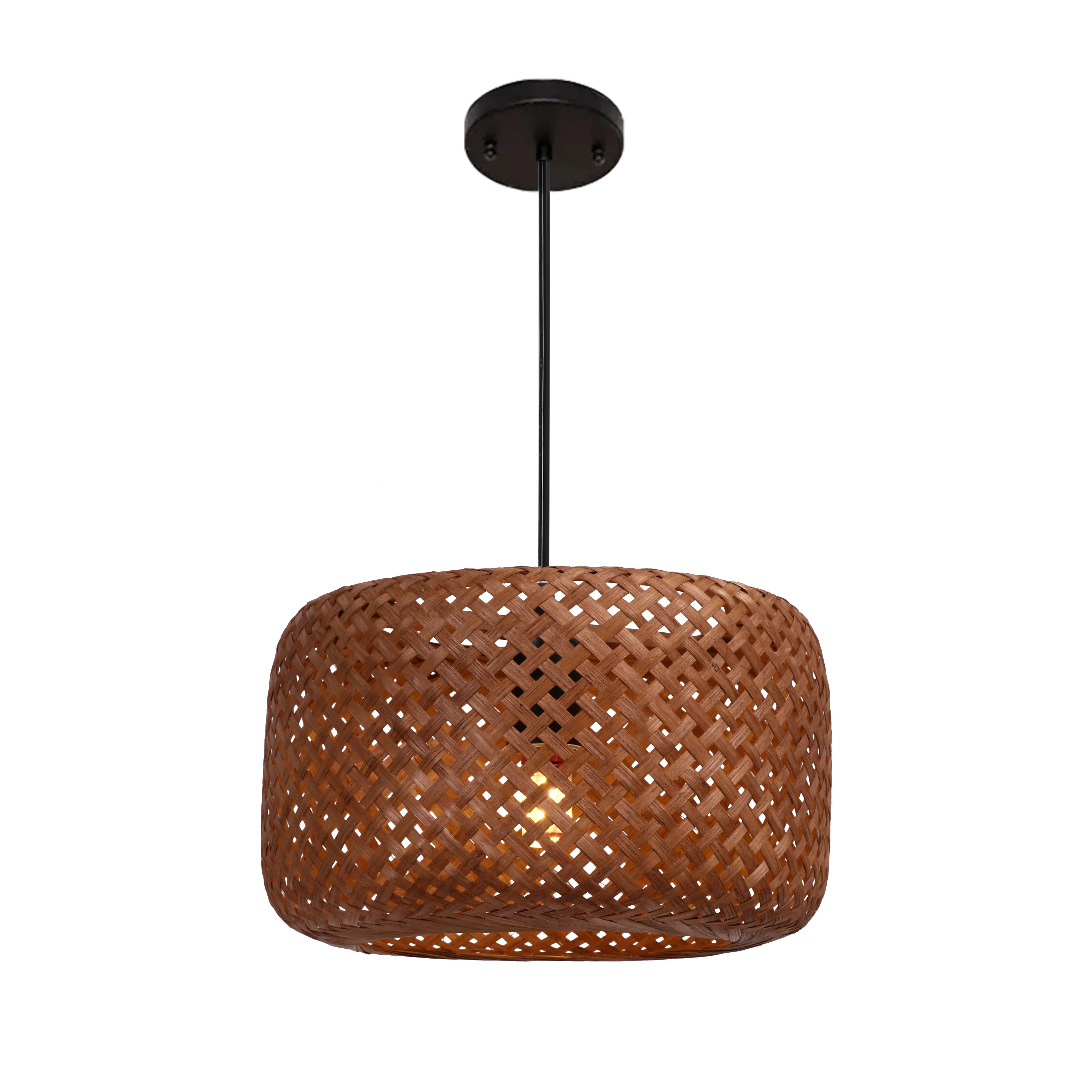 Fusen Handmade Rattan Chandelier Natural Bamboo Pendant Lighting Hotel Island Resort Restaurant Bar Home Decor Lamp Cover Usage