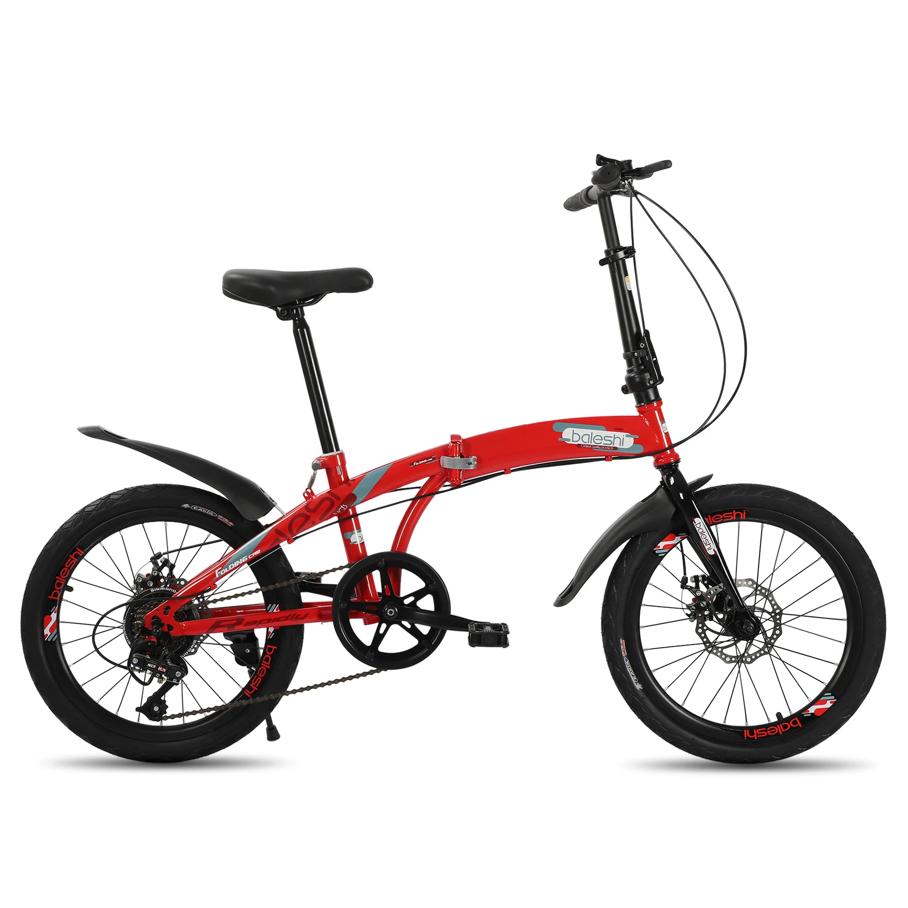 Mini Folding City Bike 7-Speed Fixed Gear Club BMX Road Bike for Adults Reliable Magnesium Alloy Disc Brake
