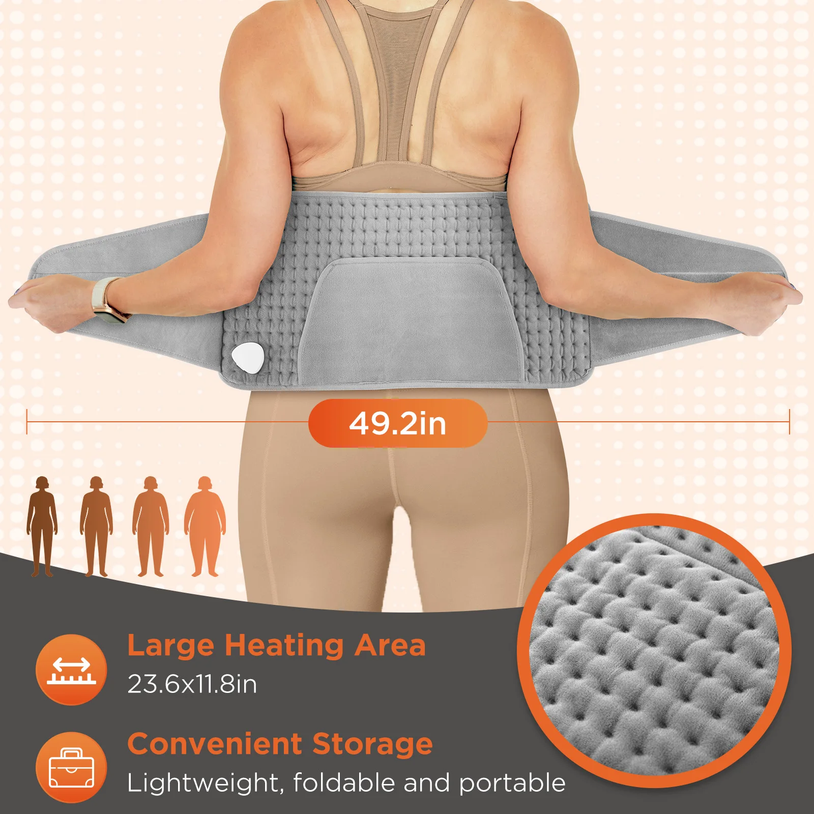 Washable Hand Warmer Menstrual Pain Relief Belly Abdominal Heater Smart Timer Electric Waist Heating Belt