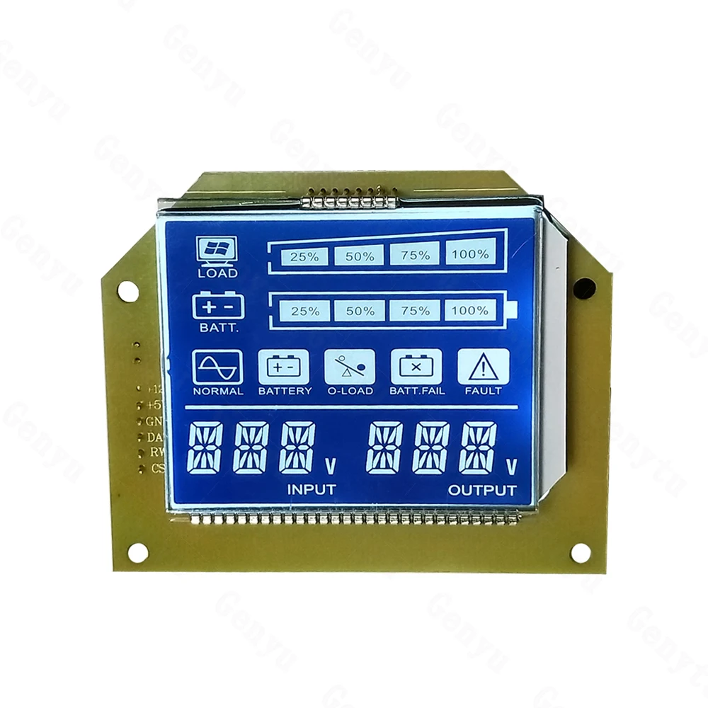 Custom 7 Segment lcd Display With HT1621 LCD Module For UPS Power Screen