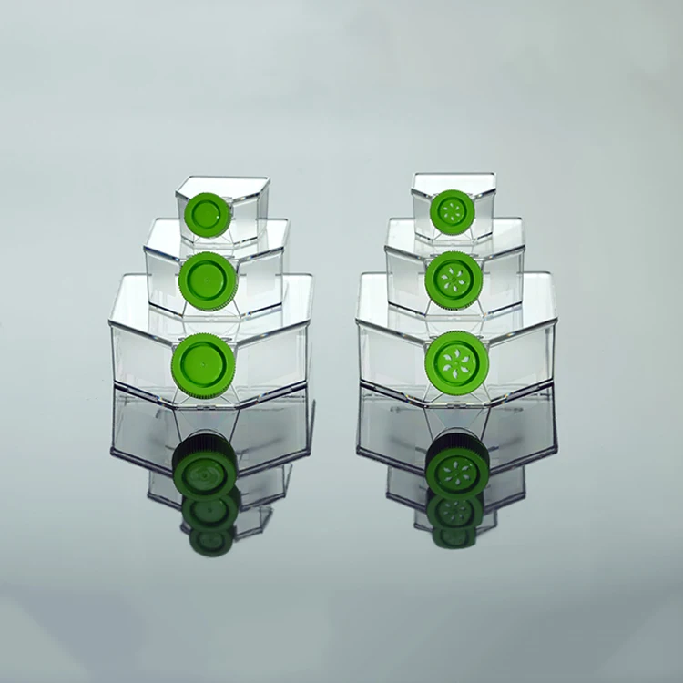 Laboratory products square glass media bottle cell culture flasks with standard