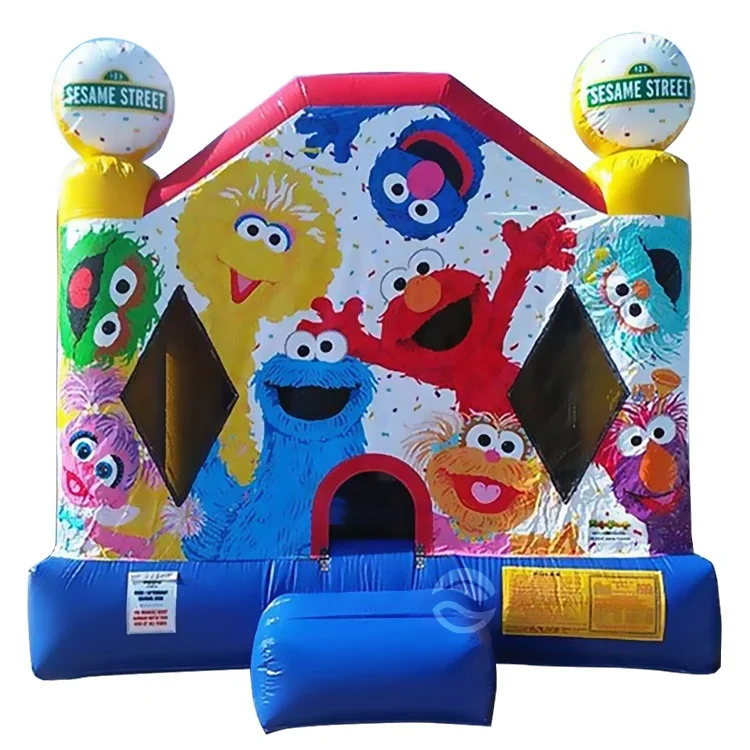 Sesame Street Kids Inflatable Trampoline Jumping Bounce House Combo