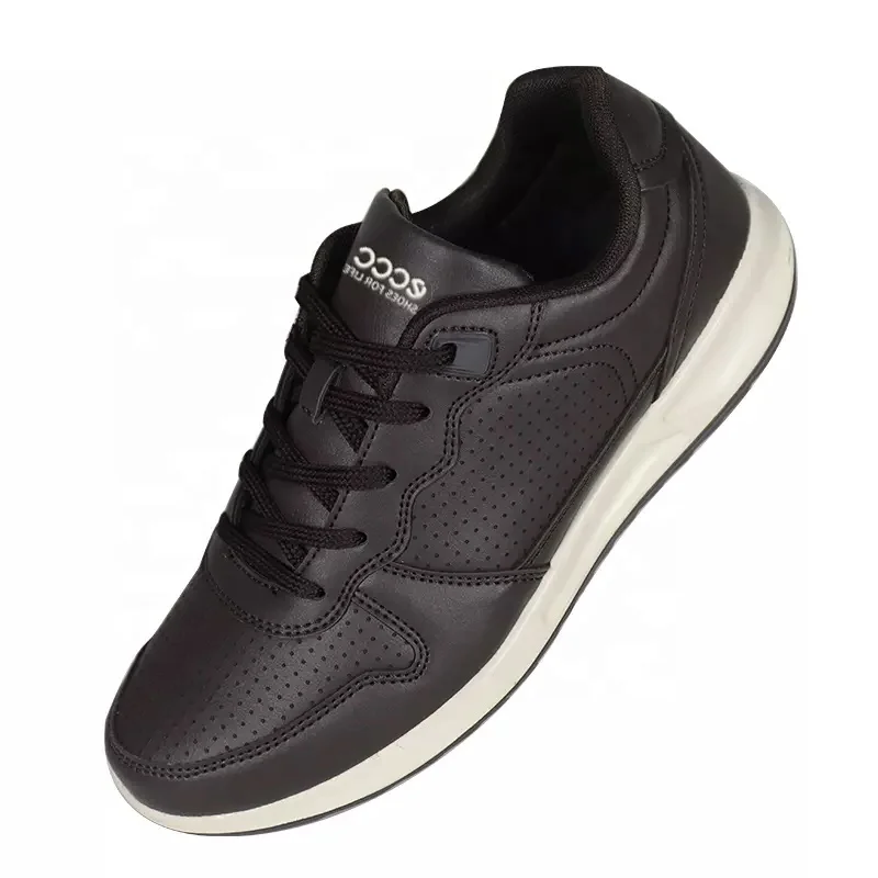 Breathable Genuine Leather High Quality Comfortable  Men Sport Casual Shoes For Leisure Life