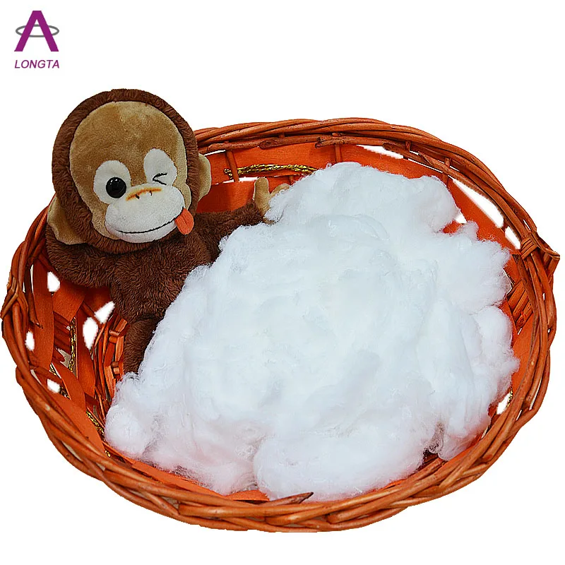 Factory 100% PE/PP/PET/ES fiber low melt polyester staple fiber for  kn95 ffp2/sanitary products