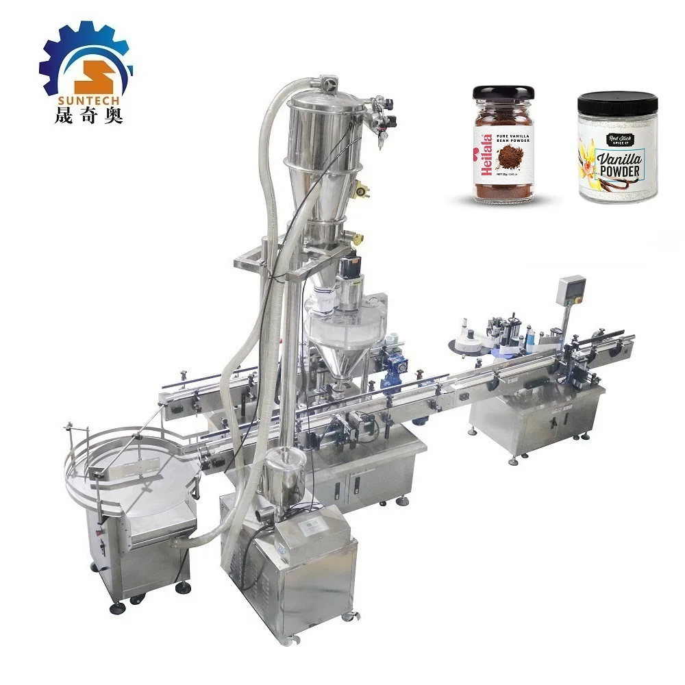 Vanilla Powder Glass Bottle Filling Machine Automatic Jar Packaging Filling And Capping Machine