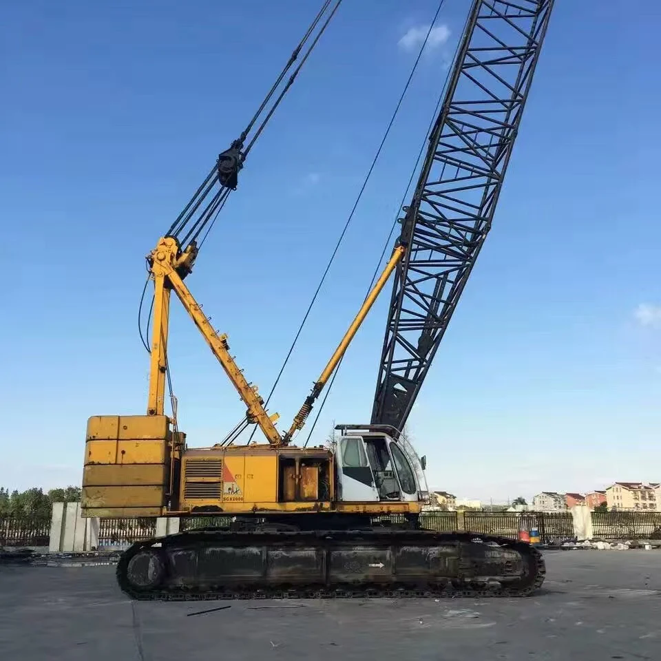 Тяжелая подъемная техника используется 50 тонн 100 200 гусеничный кран Подержанный для hitachi
