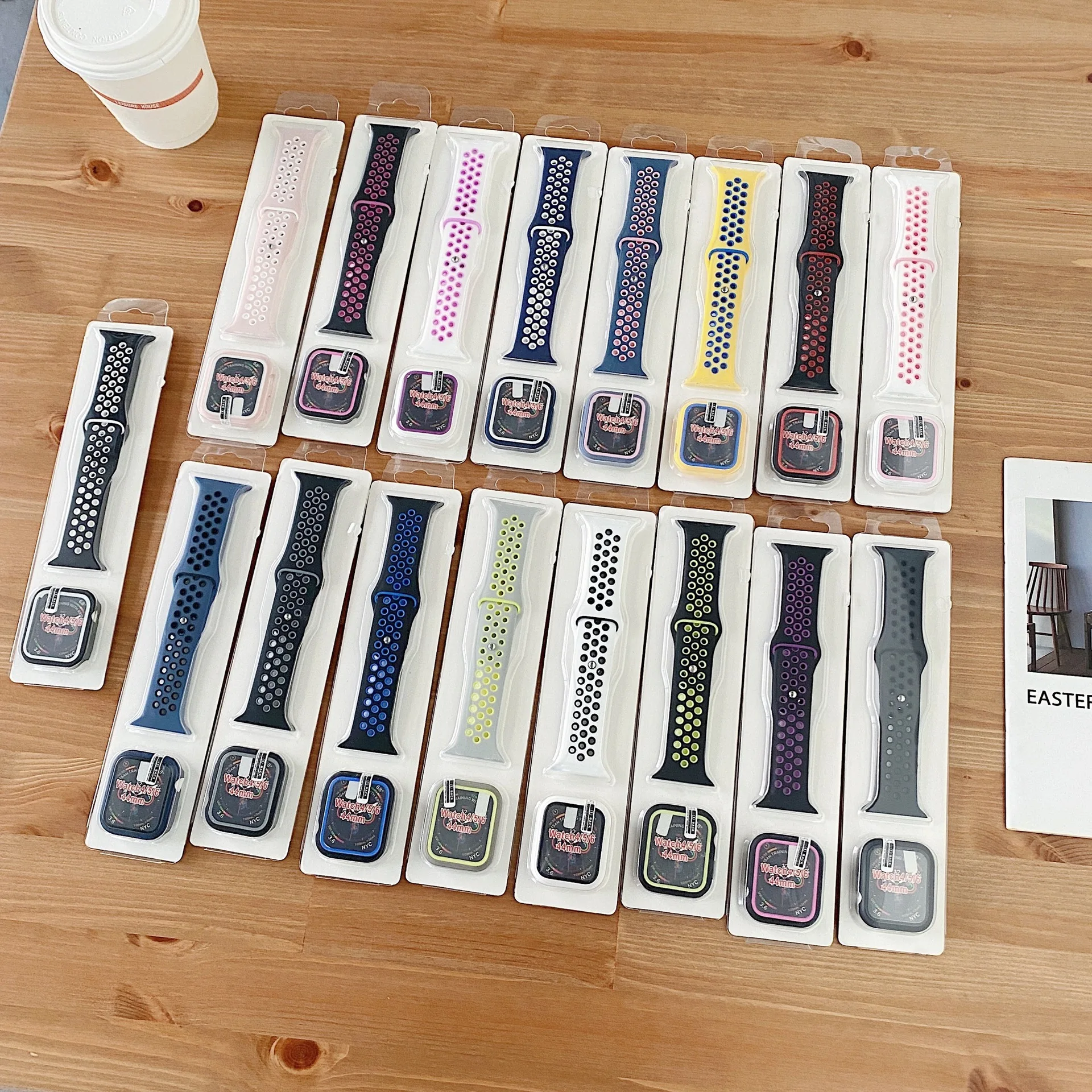 Silicone Strap with Case for Apple Watch 5/6 38mm/40mm/42mm/44mm Bracelet Wristband Watch Band for iWatch Series 6 Smart Watch
