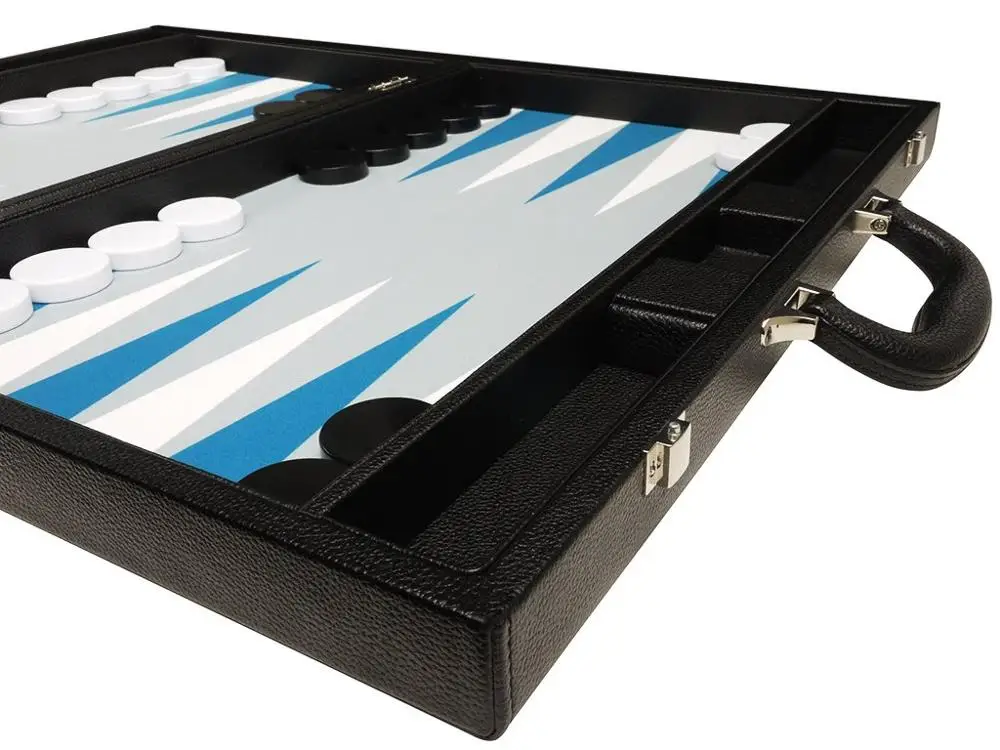 Customized Luxury Board Game Case Leather Backgammon Set with small medium and large specifications