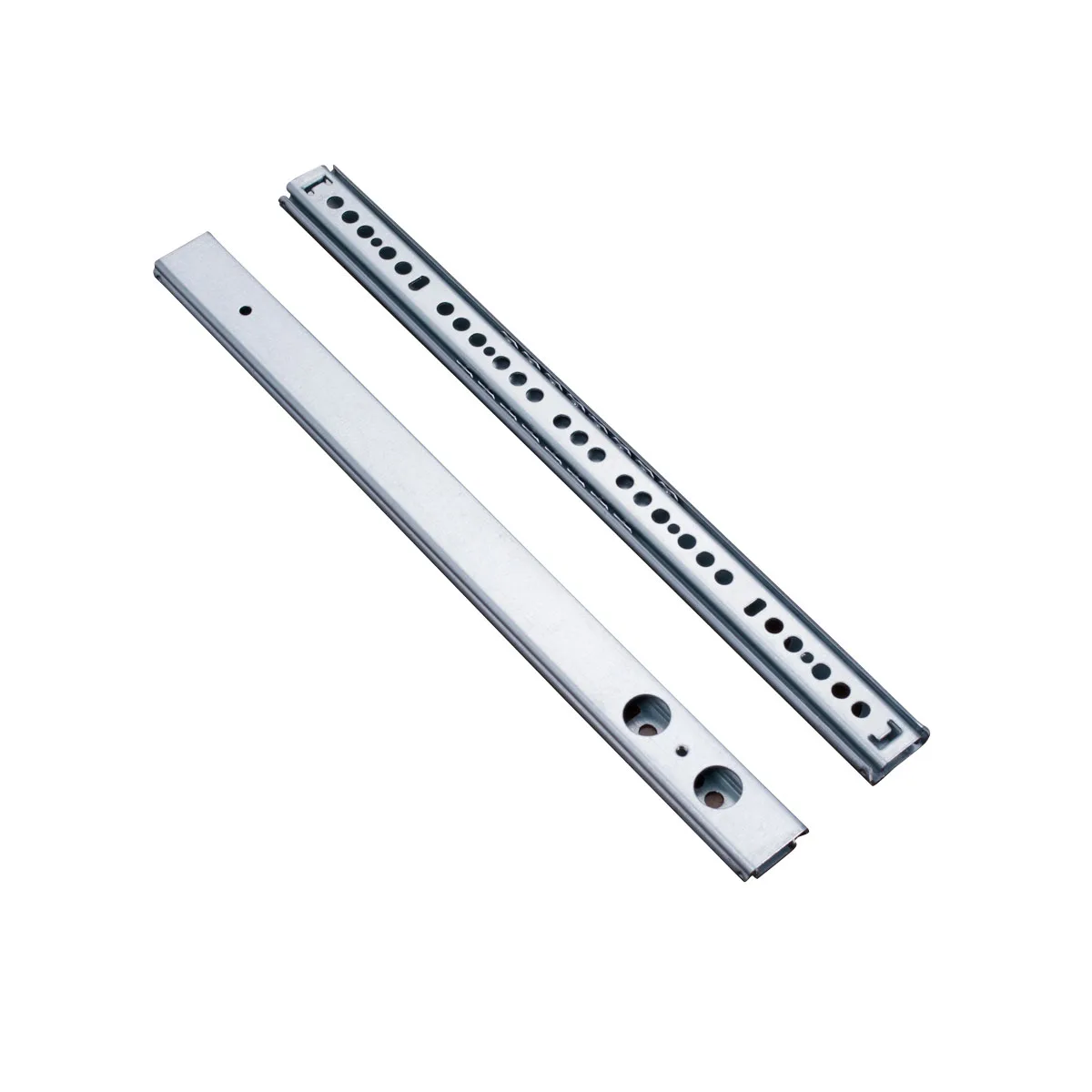 Both way sliding telescopic ball bearing drawer slide kitchen cabinet single extension telescopic guide slide rail system