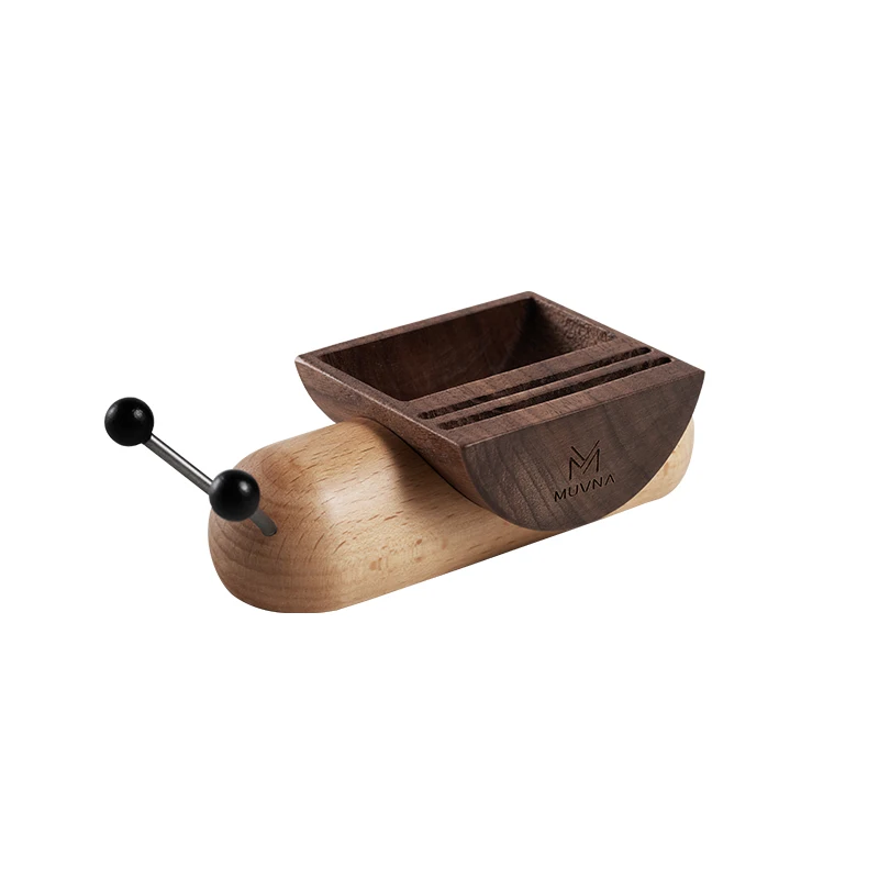 Cute Snail Solid Wood Storage Puck Screen Stand