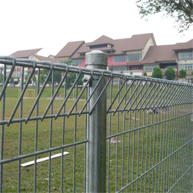 Hot dipped galvanized and PVC coated Roll Top & Bottom Fence welded mesh fence for airport