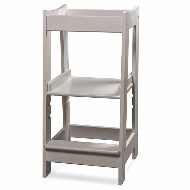 Adjustable Toddler Steps with Safety Rail Baby Montessori Toddler Tower Kitchen Wooden Helper Step Stool