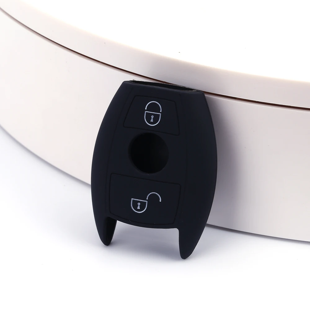 Wholesale Price Decorative Anti Slip Silicone Smart 2 Buttons Car Key Cover