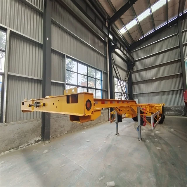 New Shipping 20ft Skeleton Chassis Dump Semitrailer With 12twist Locks Truck Trailers