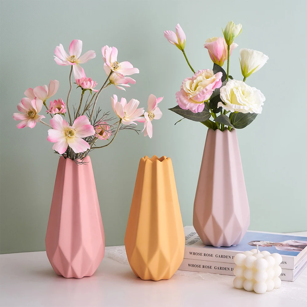 Nordic Origami Ceramics Vase Modern Home Decoration Accessories Home Living Room Desktop Flower Arrangement Vase Wedding Decor