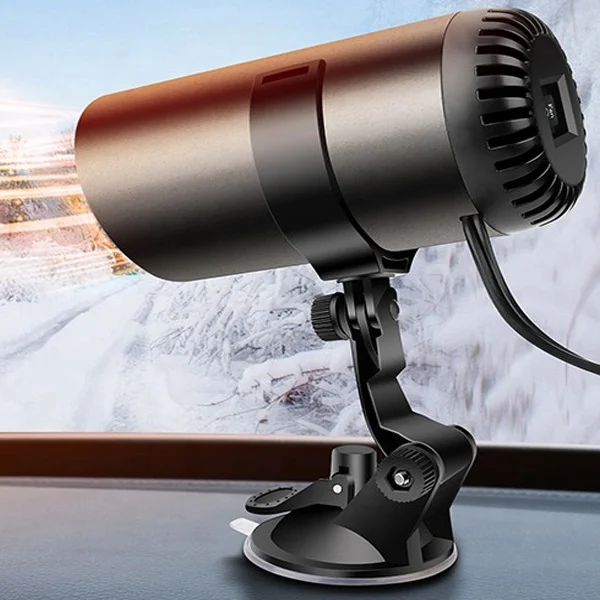 High Quality 150w 2 in1 Portable Fast Heating Cup Shape Car Warm Air Blower Car Heater Defroster