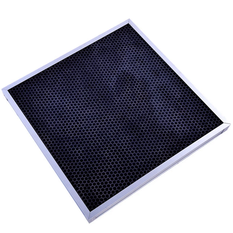 Custom Aluminum frame Pleated activated charcoal filter Honeycomb carbon particle panel filter