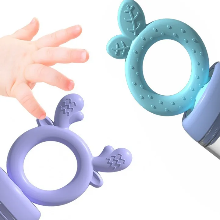 GYF Baby Food Fruit Chew Nipple Feeder Food Grade Silicone Infant Teething Tool Cartoon 0-12 Months Baby Fruit Feeder Silicone