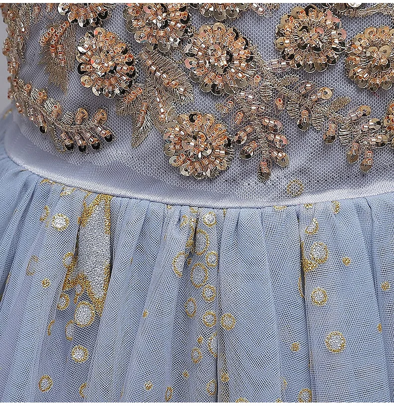 Kids Wedding Ball Gowns New Puffy First Communion Children Girl 7th Birthday Party Long Dress 8905