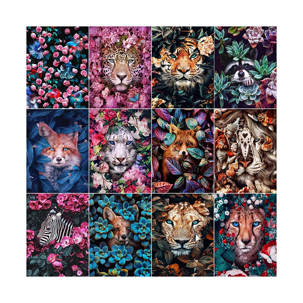 New Arrival rhinestone Arts Craft Full Drill Diamond Painting 30*40CM Wall Decor DIY Abstract Animal 5D Diamond painting