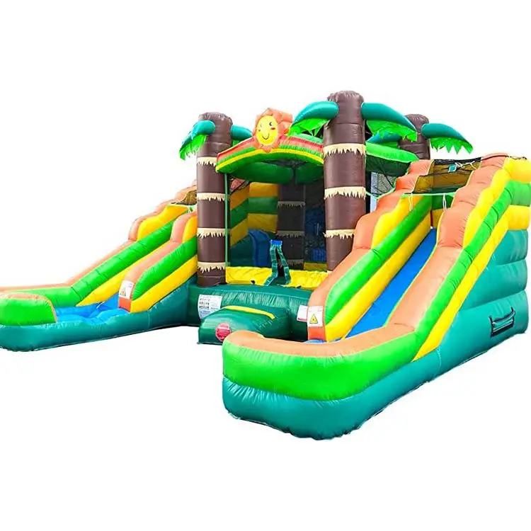 15FT bounce house inflatable commercial bounce house for kids white bounce house with ball pit and slide