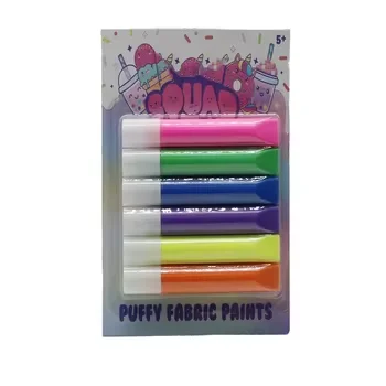 High Quality 3D Waterproof 6 Color X 10ML Magic Puffy Paint Set for Kids and Adults Creative Art Painting