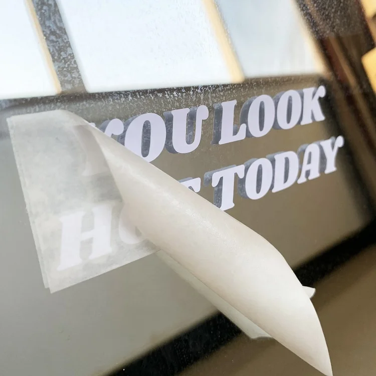 You Look Beautiful Mirror Decal Custom Design Mirror Wall Sticker Square Car Mirror Sticker With Multiple Colors