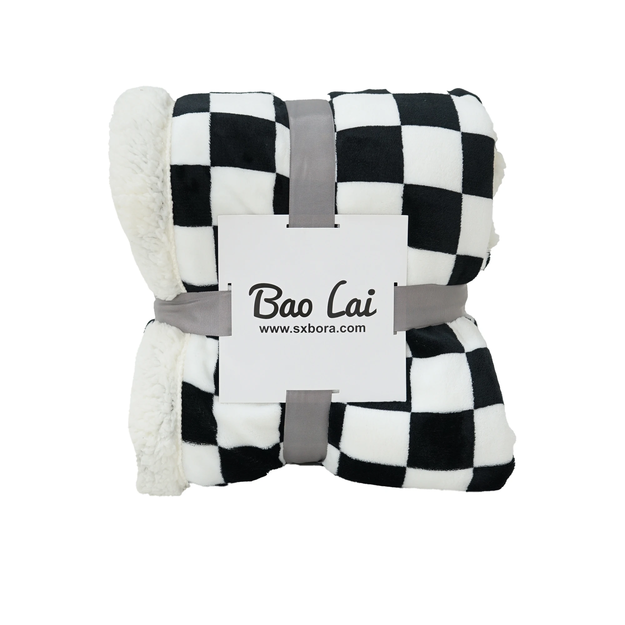 Weighted Blanket for Adults, Sherpa Flannel Weighted Blanket Full Size, Soft Fluffy Fleece Checkerboard Weighted Blankets