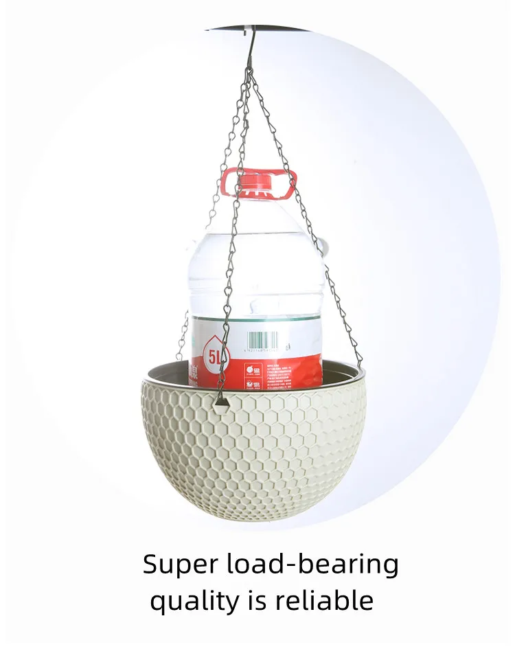 Factory direct sale high quality garden pots Honeycomb rattan hanging plastic flowerpot European style hanging resin flowerpot