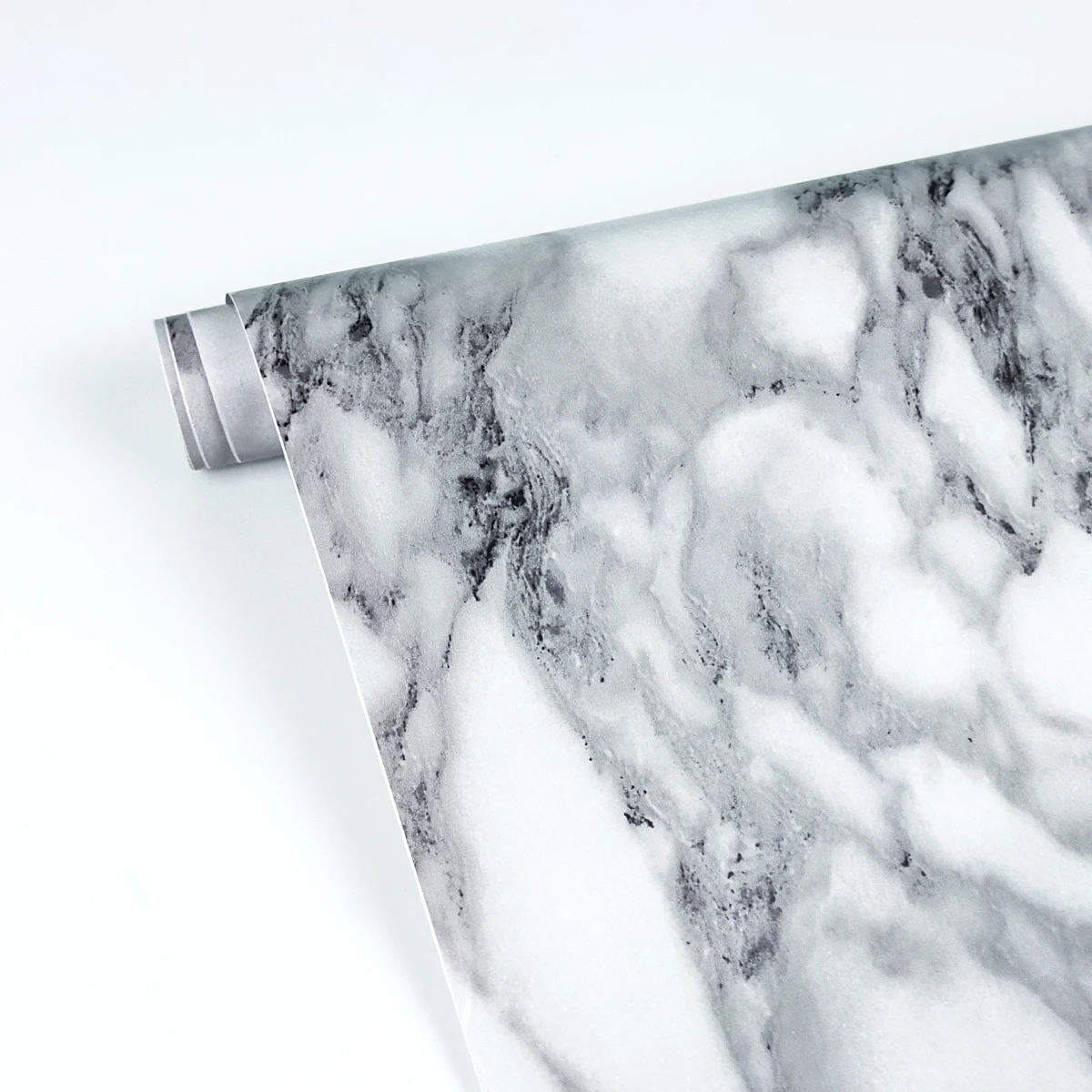 Akadeco 2021 New Style Waterproof Easy To Stall Self Adhesive PVC Peel And Stick Film 3D White And Grey Marble Wallpaper