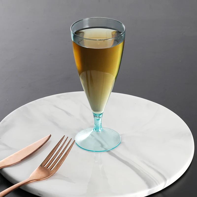 Good Price Stackable Transparent Plastic Wine Glasses Bpa Free Juice Cup