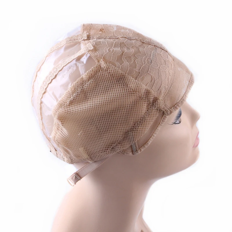 10 Pieces/Lot Wig Net Cap Weaving Caps With Adjustable Straps Black Ventilated Wig Cap Wig Making Accessory Tools