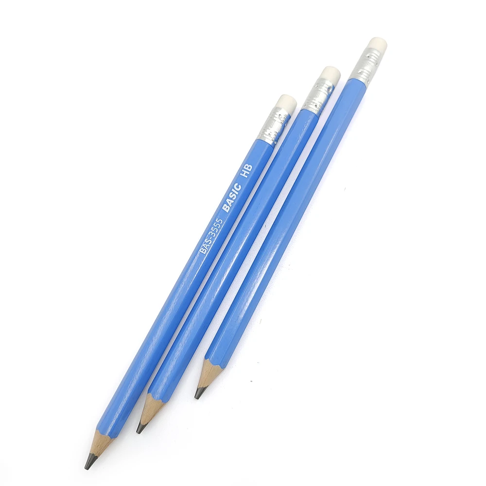 High quality wholesale stationery sketch hb lapiz custom print logo giant pencil set kids JUMBO Pencil with eraser top