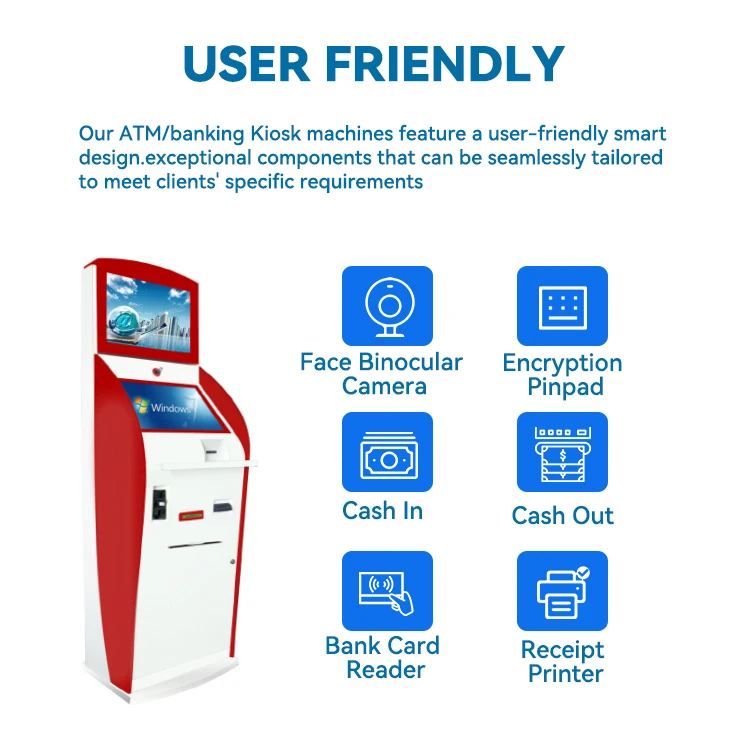 19 inches ANDROID 10/11/12/13 Win Linux appointment kiosk touchscreen print ticket kiosks self service payment kiosks