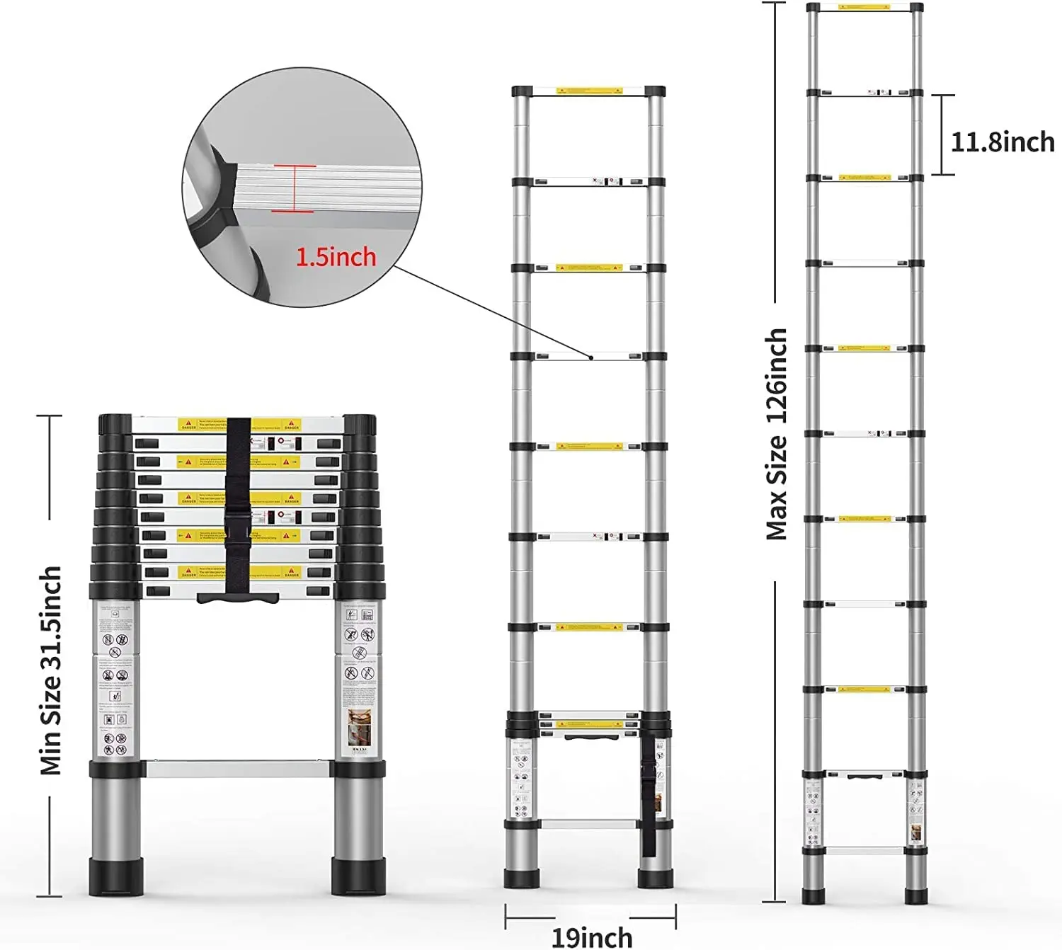 Super Telescopic Ladder Scaffoldings Folding Ladders En131/ Ce