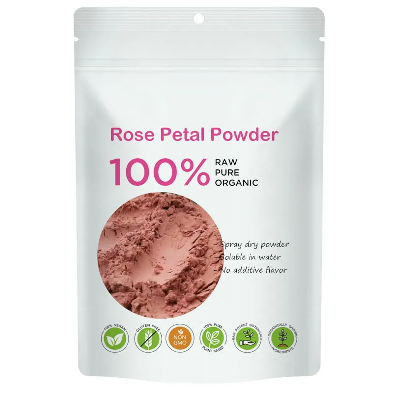 Hjgh Quality 100% Instant Water Soluble Organic Food Grade Rose Juice Powder Rose Petal Powder