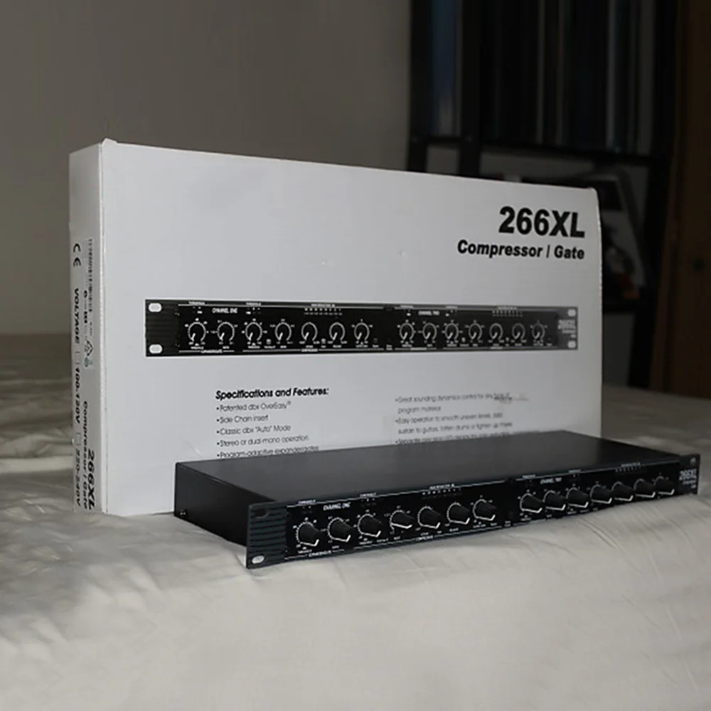 DBX 266XL Dual channel Compressor Gate  feedback canceller electronic professional sample rate dbx for sound graphic equalizer