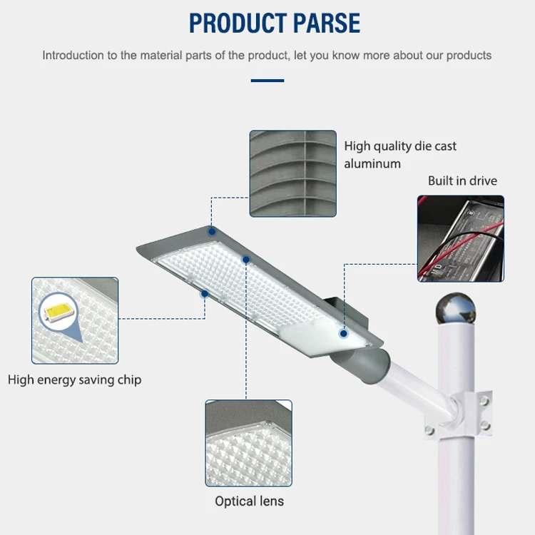 Streetlight Aluminum Ip66 Outdoor Waterproof Street Lamp 30w 50w 100w 150w 200w Led Street Light
