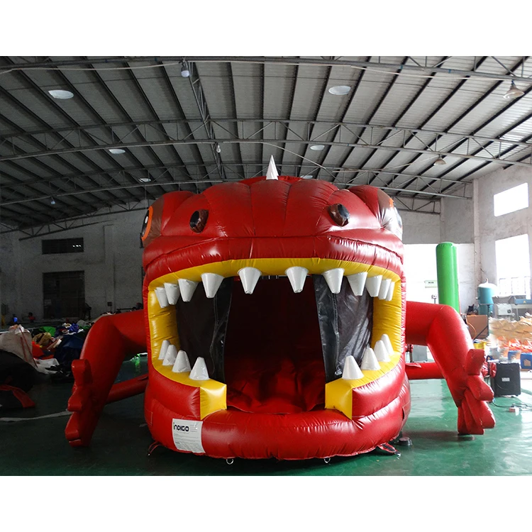 Professional Factory Direct Sale High Quality Custom Red Iguana Inflatable Obstacle Course