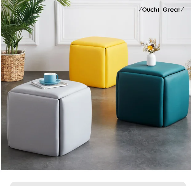 Five In One Multifunctional Square Stool Home Living Room Storage Folding Magic Cube Combination