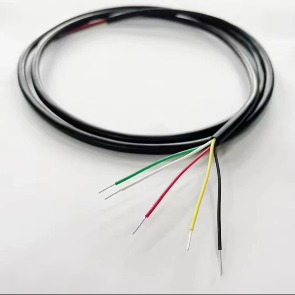 24 22 20 AWG RVV 2 3 4 5 6 7 8 Cores Copper Wire Conductor Electrical RVV Cable Black Soft Sheathed Wire