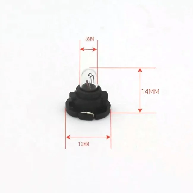 T5 Halogen Bulb 14V Instrument Cluster Panel Dashboard Gauges Light Miniature Lamps Auto Meter Light Bulb