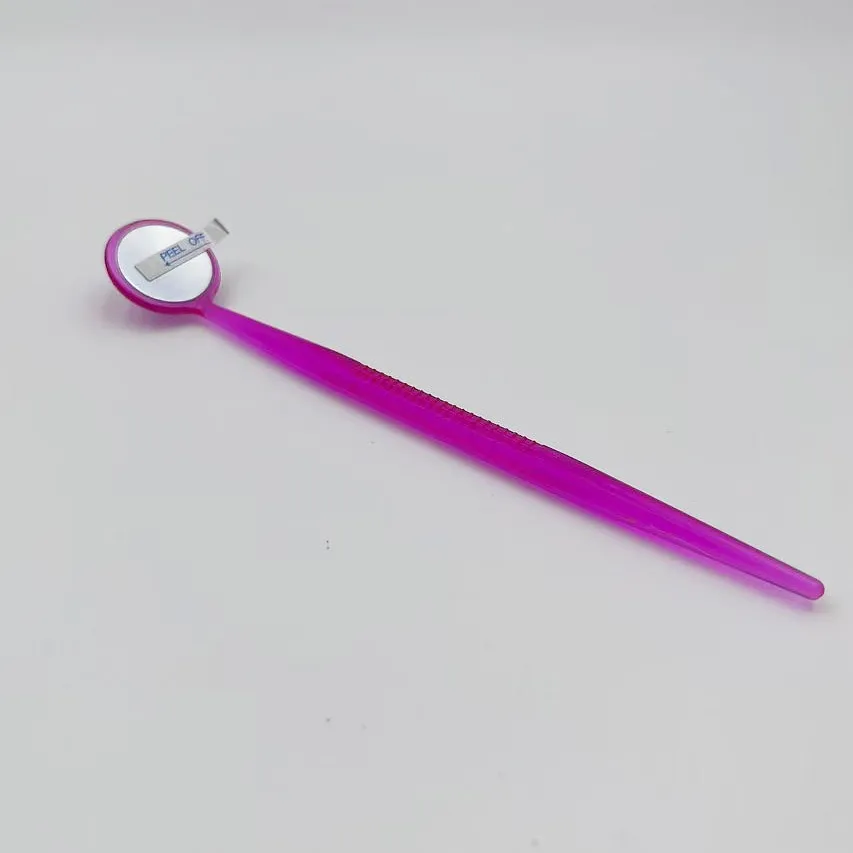 SJ Disposable Dental Mirror Anti Fog Plastic Handle Mouth Mirror Individually Packed Dental Mirror for Teeth Oral Care