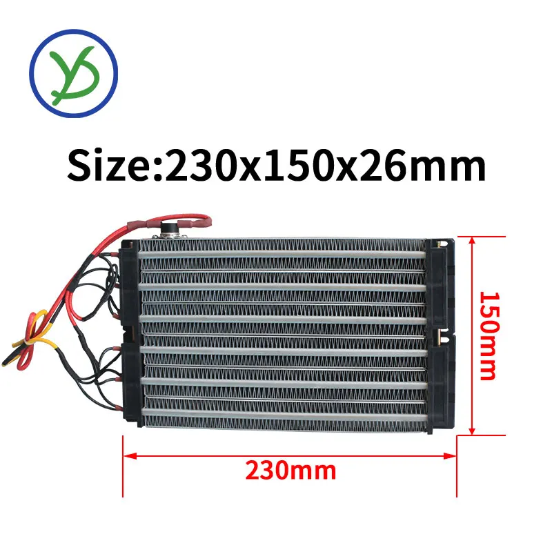 Изолированный Электрический воздушный нагревательный элемент PTC 3000 Вт AC DC 220 В 230*150 мм, нагреватель PTC