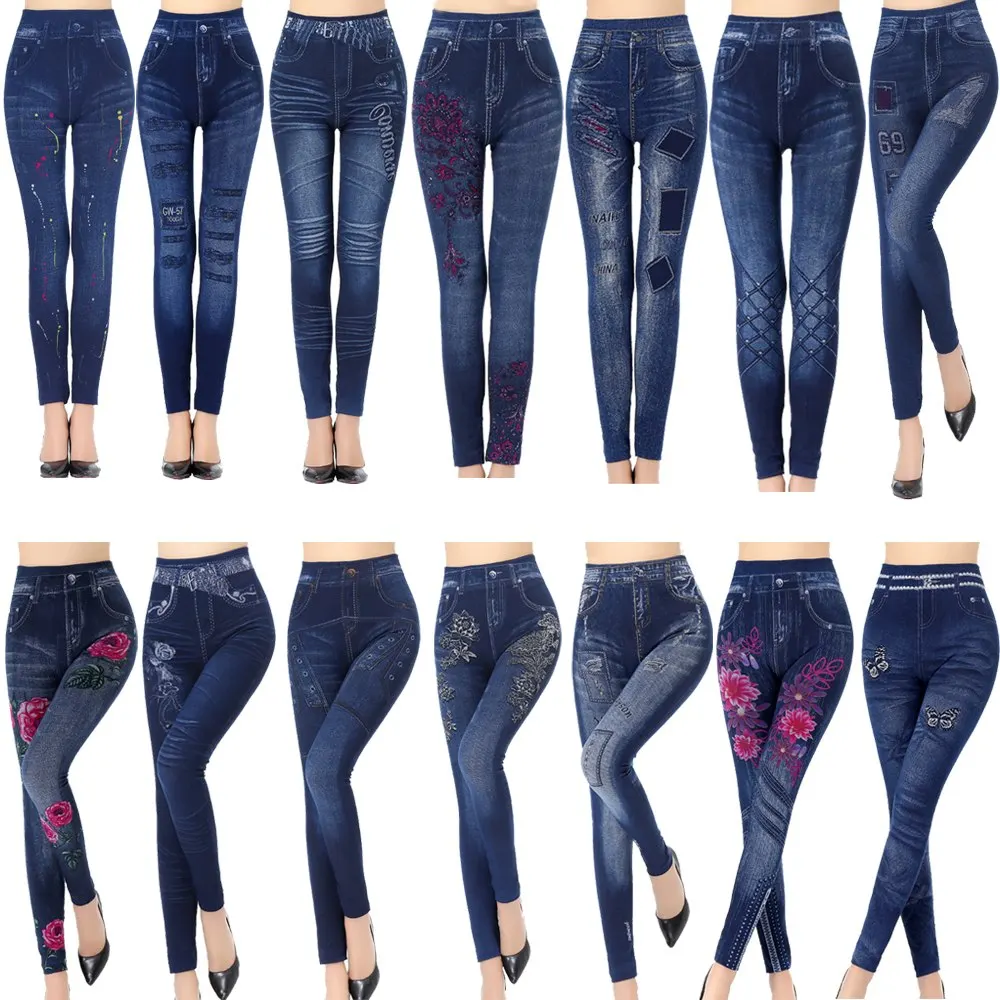 Bangladesh Stock lot Original Branded Labels Ladies Women Denim Cotton Skinny Straight Fastening Button Casual Sexy Jeans Pant