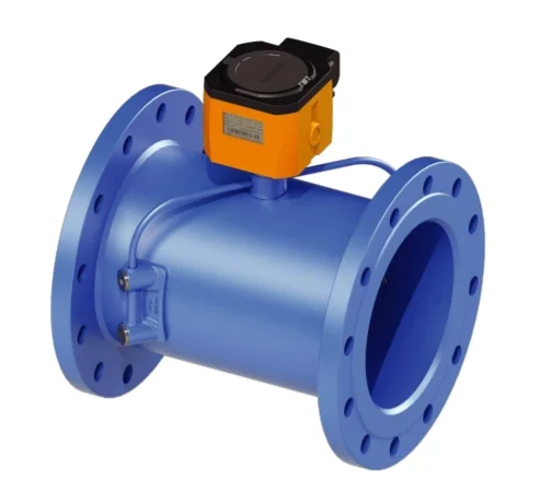 DLTEREN Ultrasonic Water Meter Battery Supply Two-Channel Integral Heat Meter IP68 Flange Connection Digital Flow Meter