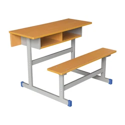 china manufacturers Double used school student furniture desk and chair for sale