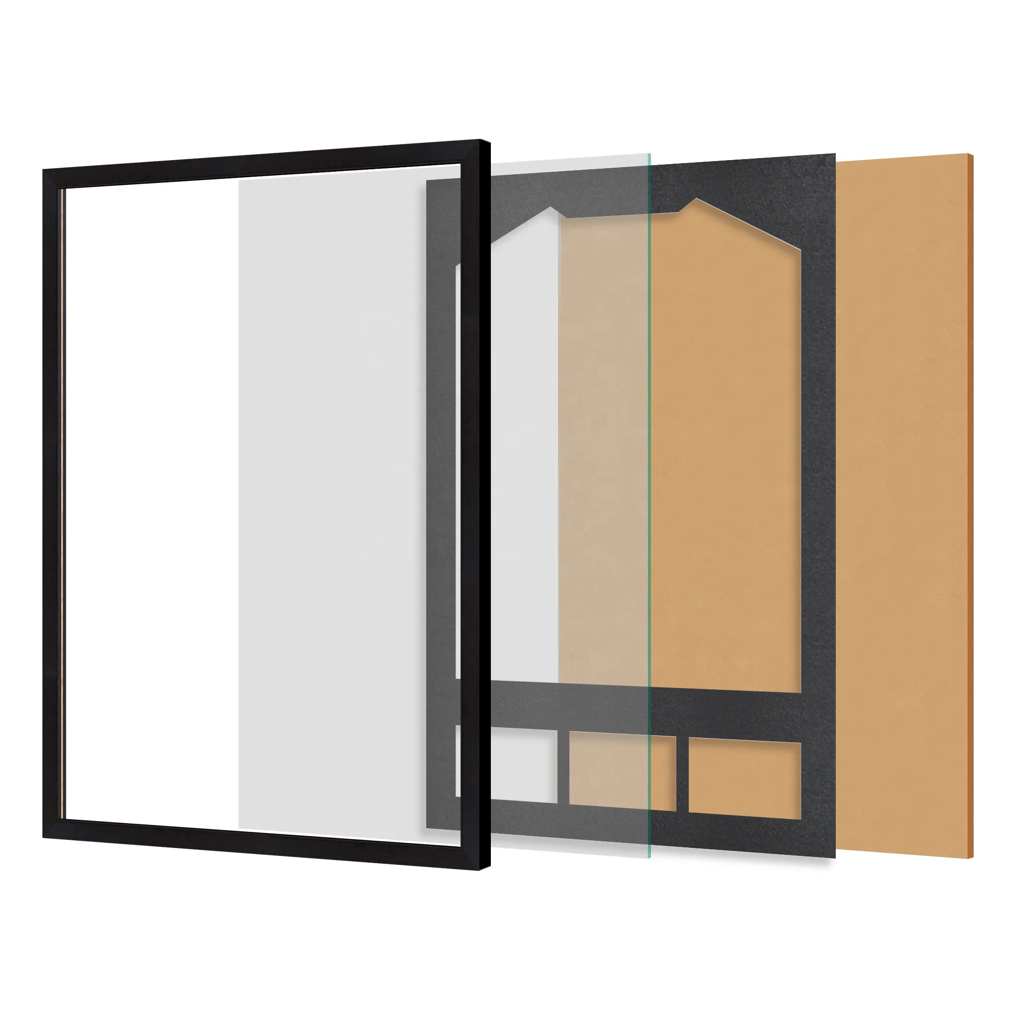 40x32inch Sport Jersey Display Frame Case With Mat Wood Shadow Box with for Football Baseball Soccer Shirt