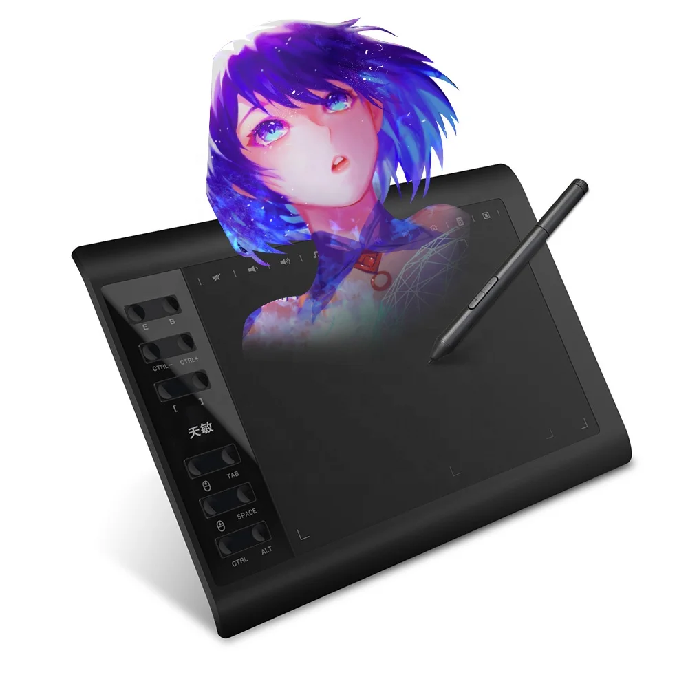 10moons 1060Plus Large Area G10 Pen Design Graphic For Computer Drawing Tablet