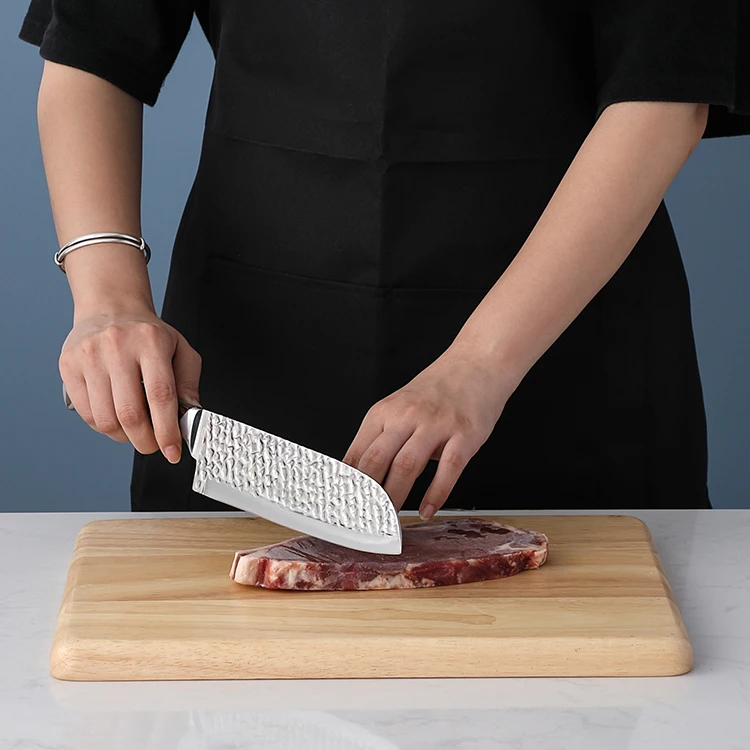  Нож сантоку 7 дюймов Профессиональные Кухонные ножи из нержавеющей стали для приготовления пищи японский шеф-повар с коробкой